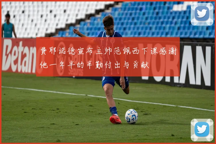 费耶诺德宣布主帅范佩西下课感谢他一年半的辛勤付出与贡献